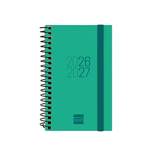 Finocam Espir Agenda Escolar 26/27 en Catalan - Semana Vista Horizontal - Formato E3 - 79x127mm - Tapas de Polipropileno - Papel de 80g/m2 - Espiral -