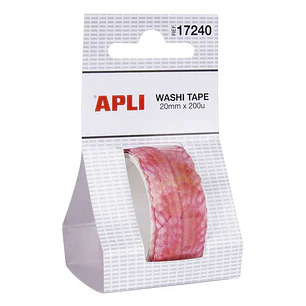Apli Washi Tape Petalos Precortados - Tamaño 20mmx2m - 200 Petalos Rosados - Adhesivo de Alta Calidad - Ideal para Manualidades y Decoracion de Objeto