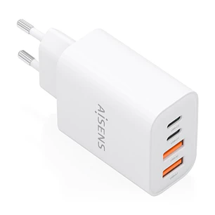 Aisens Cargador Gan 32W - 2xUSB-C PD3.0 - 2xUSB-A QC3.0 - Color Blanco