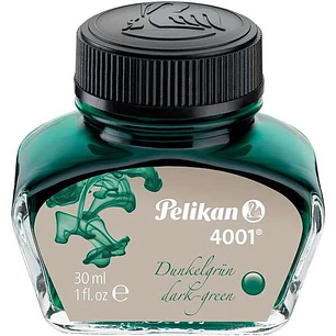 Pelikan Tinta 4001 No.78 - Frasco 30ml - Tintero de 30ml - Asegura el Perfecto Funcionamiento de la Estilografica - Color Verde Oscuro