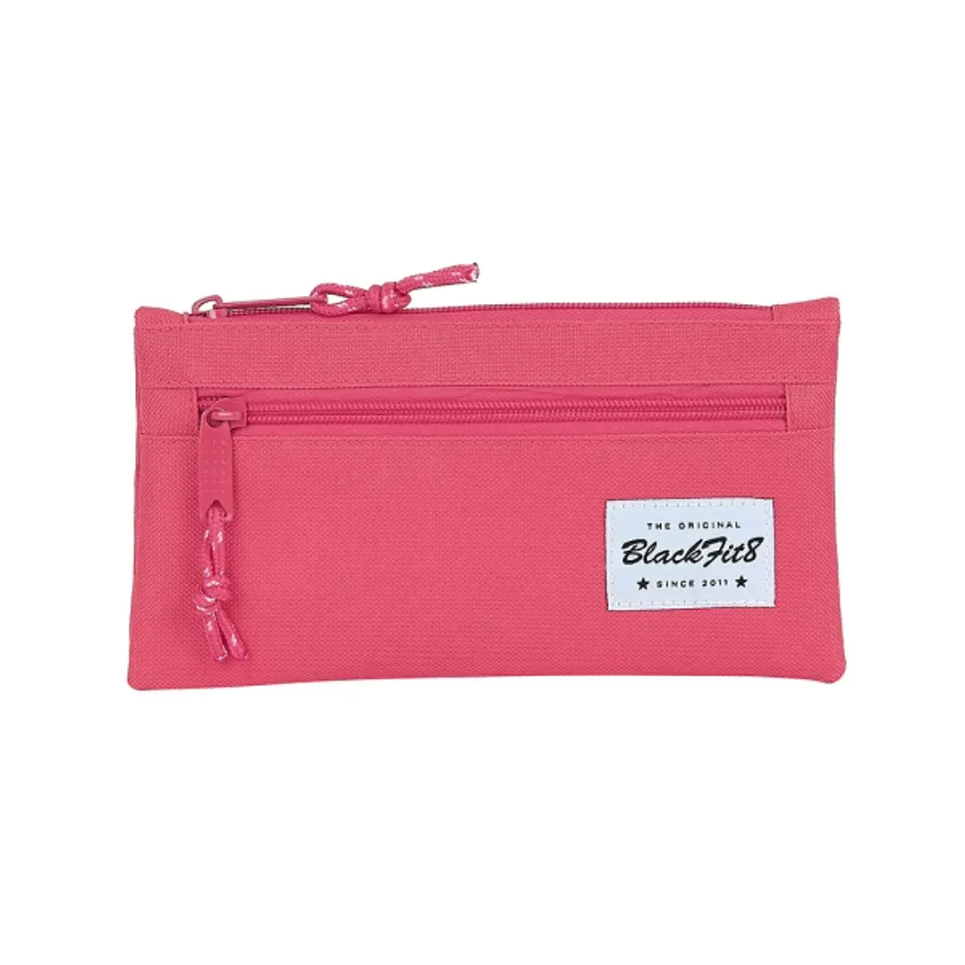 Safta Blackfit8 Fresa Portatodo - Bolsillo con Cremallera - 0.25L - 220x10x110mm - Color Rosa 1