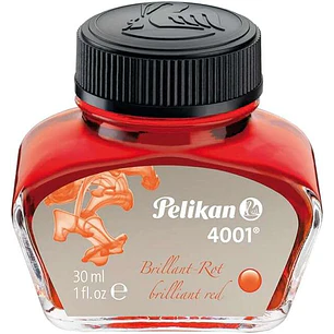 Pelikan Tinta 4001 No.78 - Frasco 30ml - Frasco de 30ml - Asegura el Perfecto Funcionamiento de la Estilografica - Color Rojo