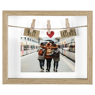 Hama Mejores Amigos Marco de Fotos 10x15cm - Madera MDF - 22.5x18.5x3.2cm - Color Marron