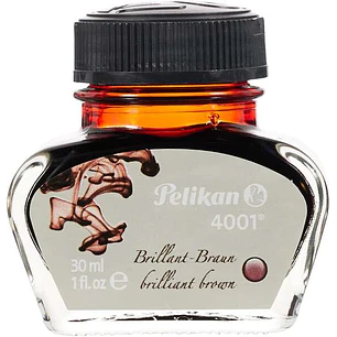 Pelikan Tinta 4001 No.78 - Frasco 30ml - Tintero de 30ml - Asegura el Perfecto Funcionamiento de la Estilografica - Color Pardo