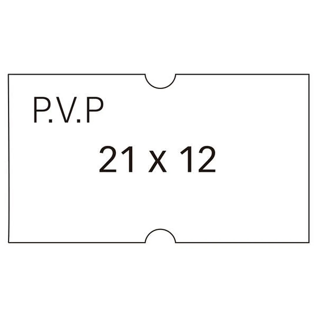 Apli Etiquetas Blancas de Alta Calidad para Maquinas Etiquetadoras de Precios de 1 Linea - Tamaño 21x12mm - Adhesivo Removible - Pack de 6 Rollos con  1