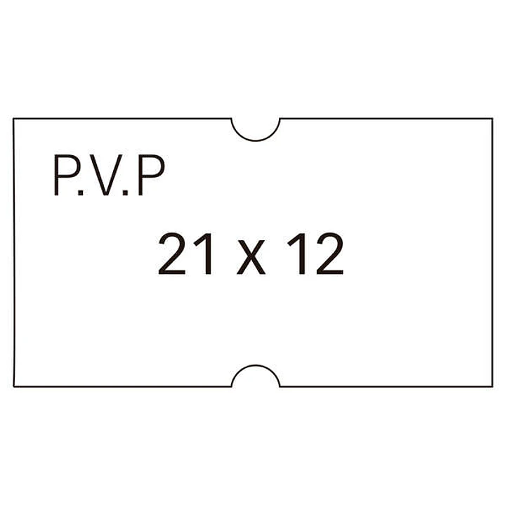 Apli Etiquetas Blancas de Alta Calidad para Maquinas Etiquetadoras de Precios de 1 Linea - Tamaño 21x12mm - Adhesivo Removible - Pack de 6 Rollos con  1