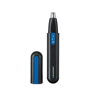Blaupunkt Cortapelos para Nariz y Oidos - IPX4 - Incluye Accesorios - Alimentacion con Pila AA Incluida - Tapa Protectora - Color Negro y Azul