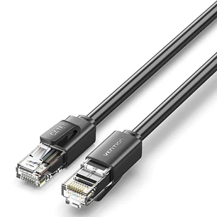 Vention Cable de Red Cat.6 UTP - Longitud 15m - Slim - Velocidad hasta 1Gbps - 26AWG - Cubierta de PVC - Color Negro
