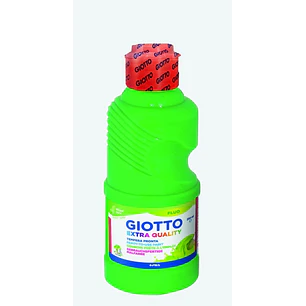 Giotto Extra Quality Fluo Tempera - 250ml - Lispa para el Uso - Botella Bio Pet - Color Verde Fluorescente