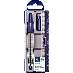Staedtler Noris 550 Compas Escolar de Precision - Obtusangulo y Aguja Roma a Prueba de Lesiones - Diametro Maximo 300mm