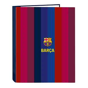 Safta F.C.Barcelona 1ª Equipacion 26/27 Carpeta de 4 Anillas de 25mm - Formato Folio - Tapas Duras Forradas - 26.5x33x4cm - Color Rojo y Azul
