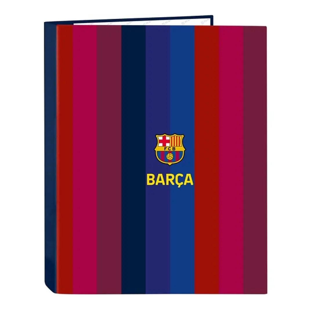 Safta F.C.Barcelona 1ª Equipacion 26/27 Carpeta de 4 Anillas de 25mm - Formato Folio - Tapas Duras Forradas - 26.5x33x4cm - Color Rojo y Azul 1