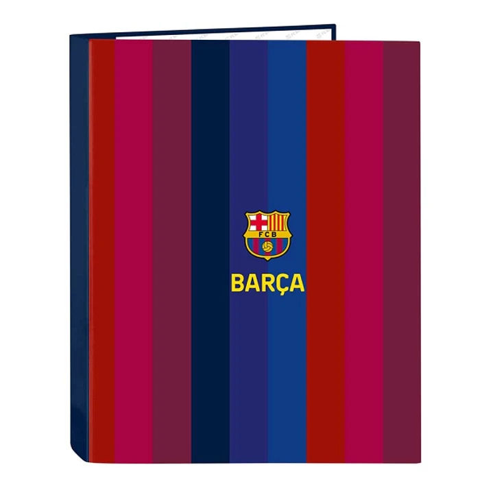 Safta F.C.Barcelona 1ª Equipacion 26/27 Carpeta de 4 Anillas de 25mm - Formato Folio - Tapas Duras Forradas - 26.5x33x4cm - Color Rojo y Azul 1