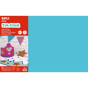 Apli Goma Eva Azul Claro 600x400 - 5 Hojas de Tamaño Estandar - Ideal para Manualidades y Decoracion