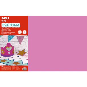 Apli Goma Eva Rosa 600x400 - 5 Hojas de Espuma Suave y Flexible