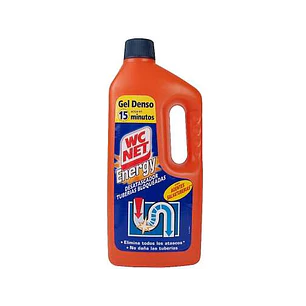 Wc Net Energy Desatascador Liquido de Tuberias 1L - No Daña las Tuberias - Gel Denso - Actua en 15min
