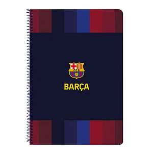 Safta F.C.Barcelona 1ª Equipacion 26/27 Libreta con Espiral - Formato Folio - 80 Hojas de 80g/m2 - Cuadricula 4x4mm - Tapas Duras Glasofonadas - 21.5x