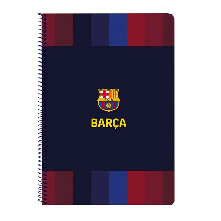 Safta F.C.Barcelona 1ª Equipacion 26/27 Libreta con Espiral - Formato Folio - 80 Hojas de 80g/m2 - Cuadricula 4x4mm - Tapas Duras Glasofonadas - 21.5x 1