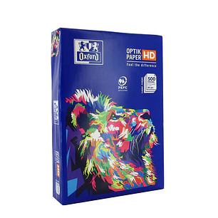 Oxford Optikpaper HD Paquete de 500 Hojas de Papel para Impresora A4 80gr - Compatible con Laser & Inkjet - Alta Calidad de Impresion - Color Blanco