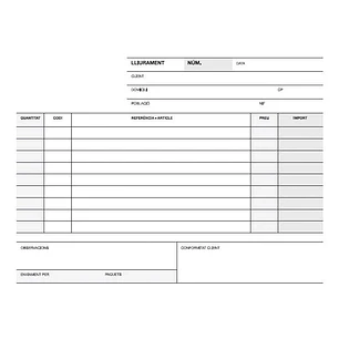 Apli Talonario Entrega 1/4 Apaisado Triplicado - 210x148mm - Numeracion Secuencial - Papel Autocopiativo - Tres Copias - Blanco