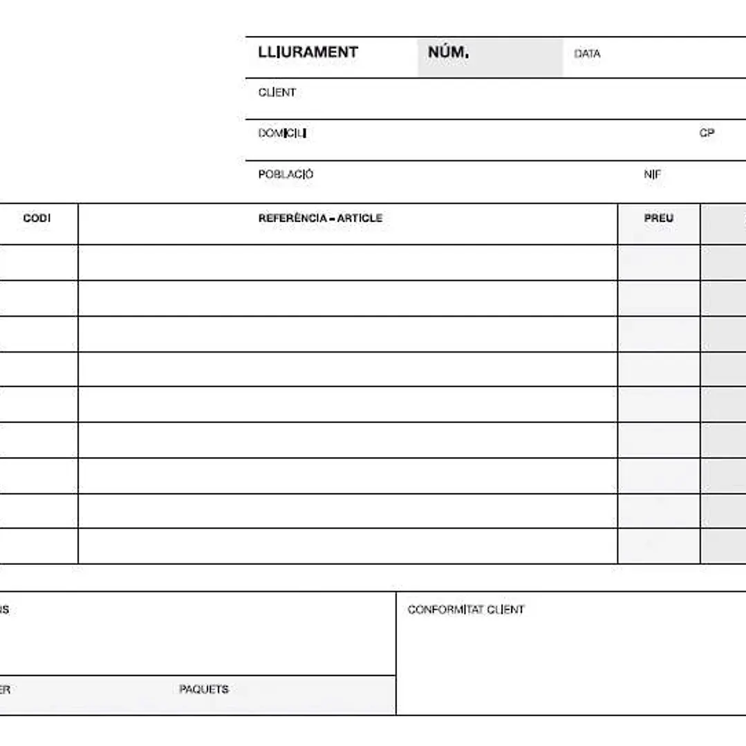 Apli Talonario Entrega 1/4 Apaisado Triplicado - 210x148mm - Numeracion Secuencial - Papel Autocopiativo - Tres Copias - Blanco 1