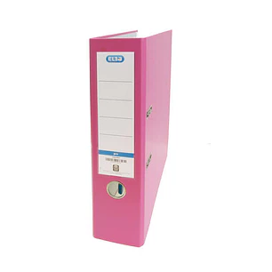 Elba Archivador Palanca Rado Top Folio - Lomo de 80mm - Forrado Exterior de Plastico - Interior de Papel - Color Rosa