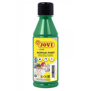 Jovi Jovidecor Acryl Pintura Acrilica - Acabado Satinado - Alto Poder Cubriente - Facil Aplicacion - Multiusos - Resistente al Agua y Jabon - Color Ve