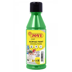 Jovi Jovidecor Acryl Pintura Acrilica - Acabado Satinado - Alto Poder Cubriente - Facil Aplicacion - Resistente al Agua y Jabon - Color Verde