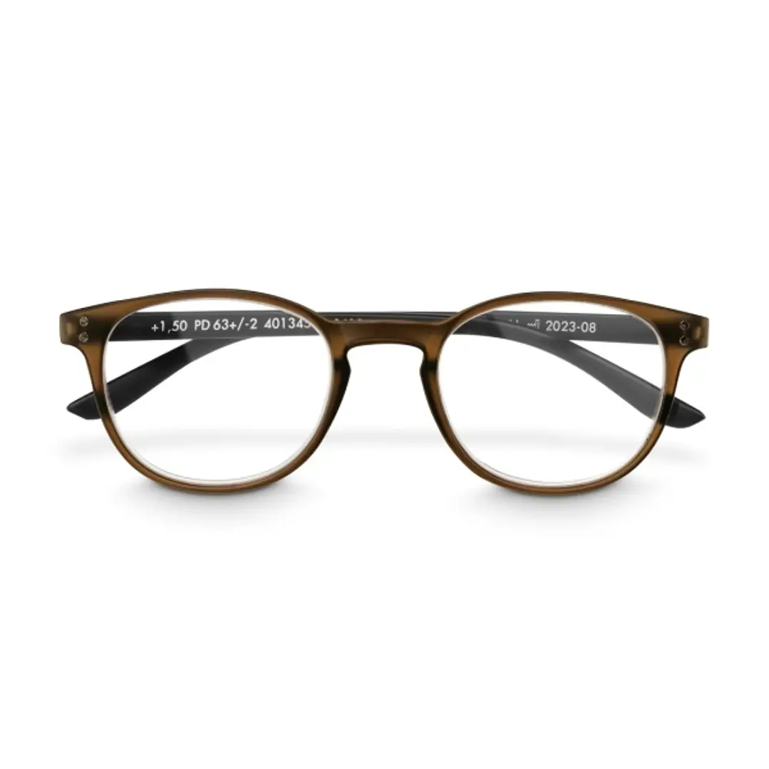 Hama Gafas de Lectura de +3.0 Dioptrias - Montura de Plastico Reciclado - Unisex - Color Marron 1