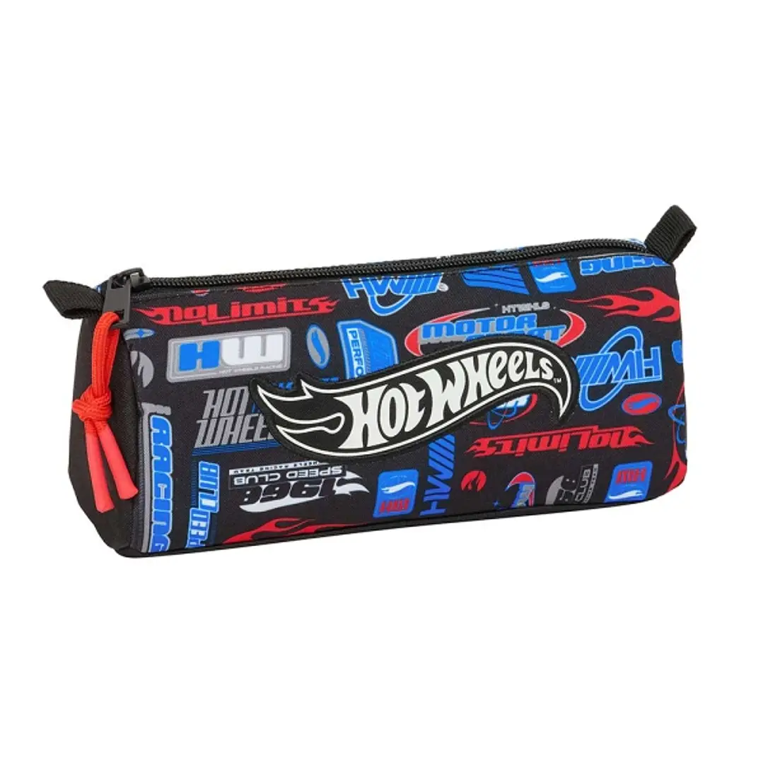 Safta Hot Wheels Portatodo - Cremallera - 1.2L - 210x70x80mm - Color Azul 1