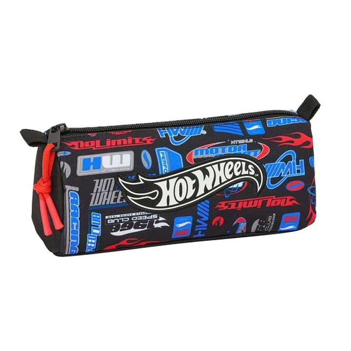 Safta Hot Wheels Portatodo - Cremallera - 1.2L - 210x70x80mm - Color Azul 1