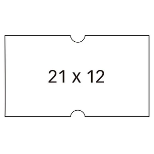 Apli Etiquetas Blancas para Maquinas Etiquetadoras de Precios de 1 Linea - Tamaño 21x12mm - Pack de 6 Rollos con 1000 Etiquetas Cada Uno - Adhesivo Pe