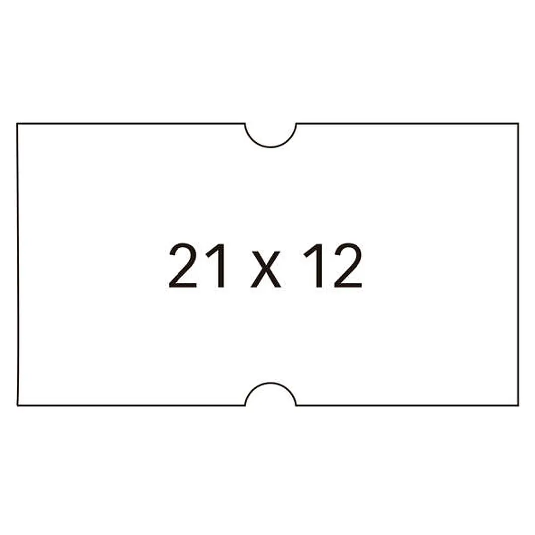 Apli Etiquetas Blancas para Maquinas Etiquetadoras de Precios de 1 Linea - Tamaño 21x12mm - Pack de 6 Rollos con 1000 Etiquetas Cada Uno - Adhesivo Pe 1