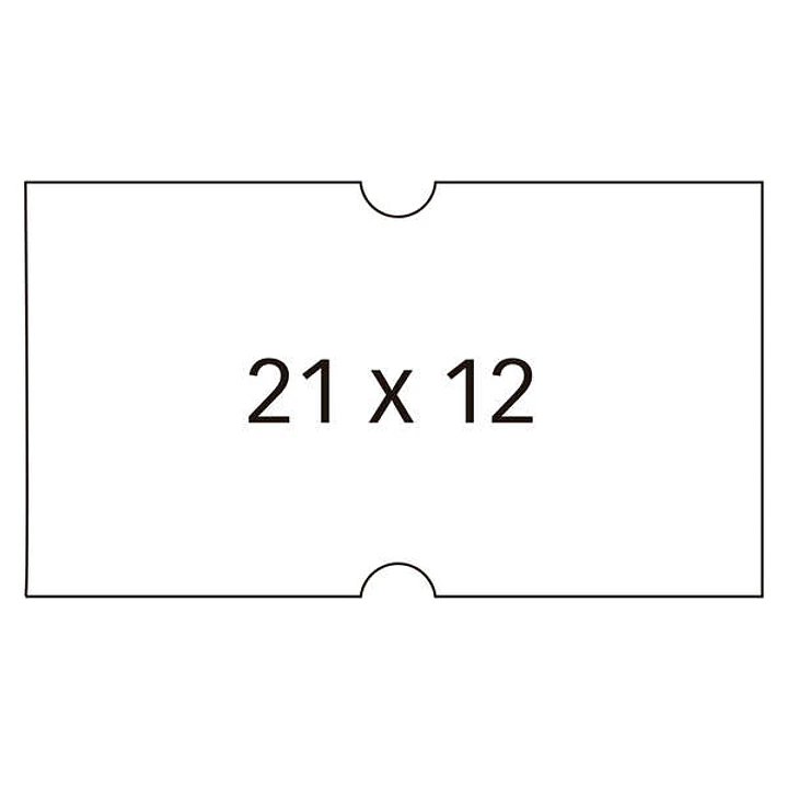 Apli Etiquetas Blancas para Maquinas Etiquetadoras de Precios de 1 Linea - Tamaño 21x12mm - Pack de 6 Rollos con 1000 Etiquetas Cada Uno - Adhesivo Pe 1