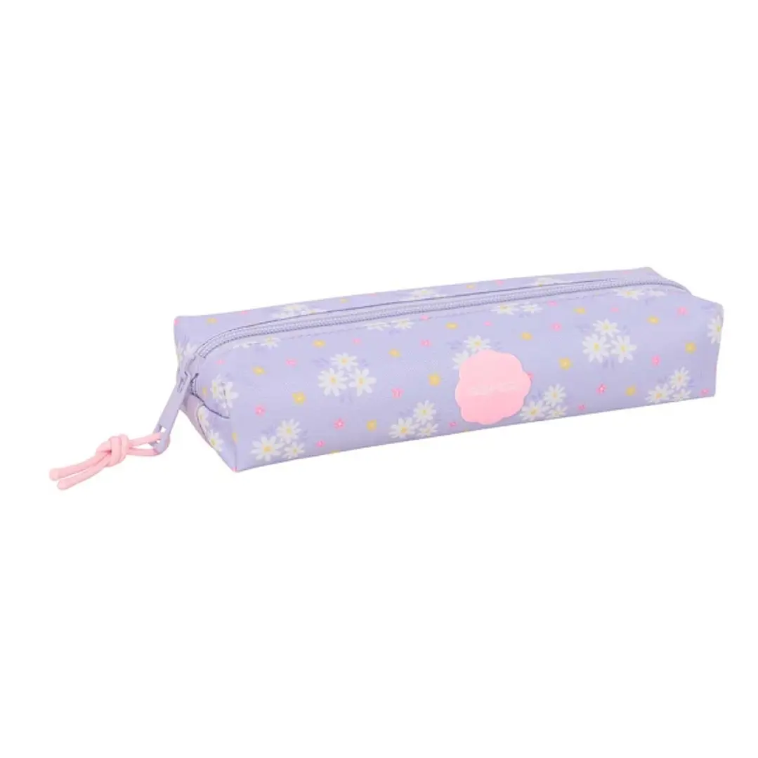 Safta Bouquet Portatodo - Cremallera - Goma Elastica - 0.53L - 220x70x40mm - Color Violeta 1