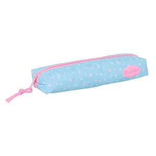 Safta Blackfit8 Smile Portatodo - Cremallera - Goma Elastica - 0.53L - 220x70x40mm - Color Azul Claro