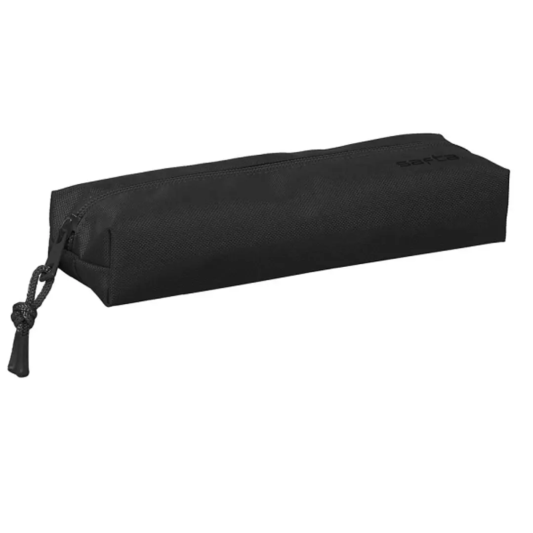 Safta Portatodo - Cremallera - Goma Elastica - 0.53L - 220x70x40mm - Color Negro 1