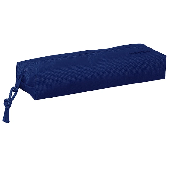 Safta Portatodo - 0.53L - Rectangular - Cremallera - Goma Elastica - 220x70x40mm - Color Azul Marino 1