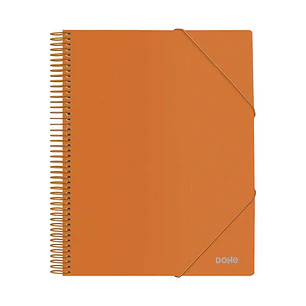 Dohe Carpeta con 20 Fundas Tamaño A4 - Tapa de Polipropileno Opaco de 800 Micras - Fundas Transparentes de 80 Micras - Espiral de Plastico Colorido - 