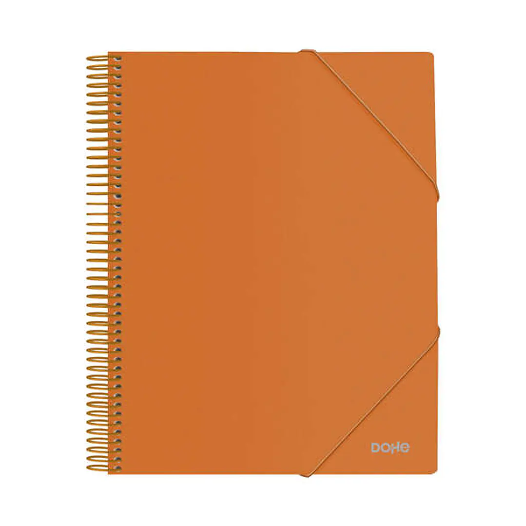 Dohe Carpeta con 20 Fundas Tamaño A4 - Tapa de Polipropileno Opaco de 800 Micras - Fundas Transparentes de 80 Micras - Espiral de Plastico Colorido -  1