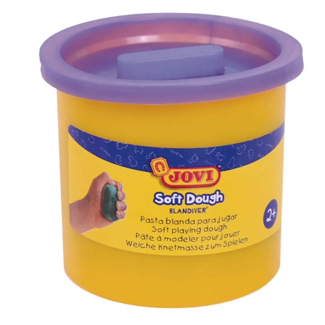 Jovi Soft Dough Blandiver Estuche de 5 Botes 110gr - Violeta - Blanda y Flexible - Facil de Amasar y Moldear - Ideal para Iniciacion al Modelaje - Col 1