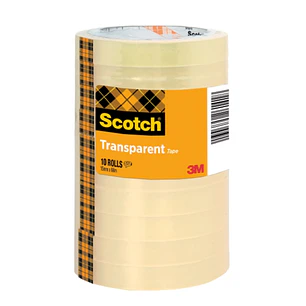 Scotch Pack de 10 Cintas Adhesivas - 15mm x 66m - Color Transparente