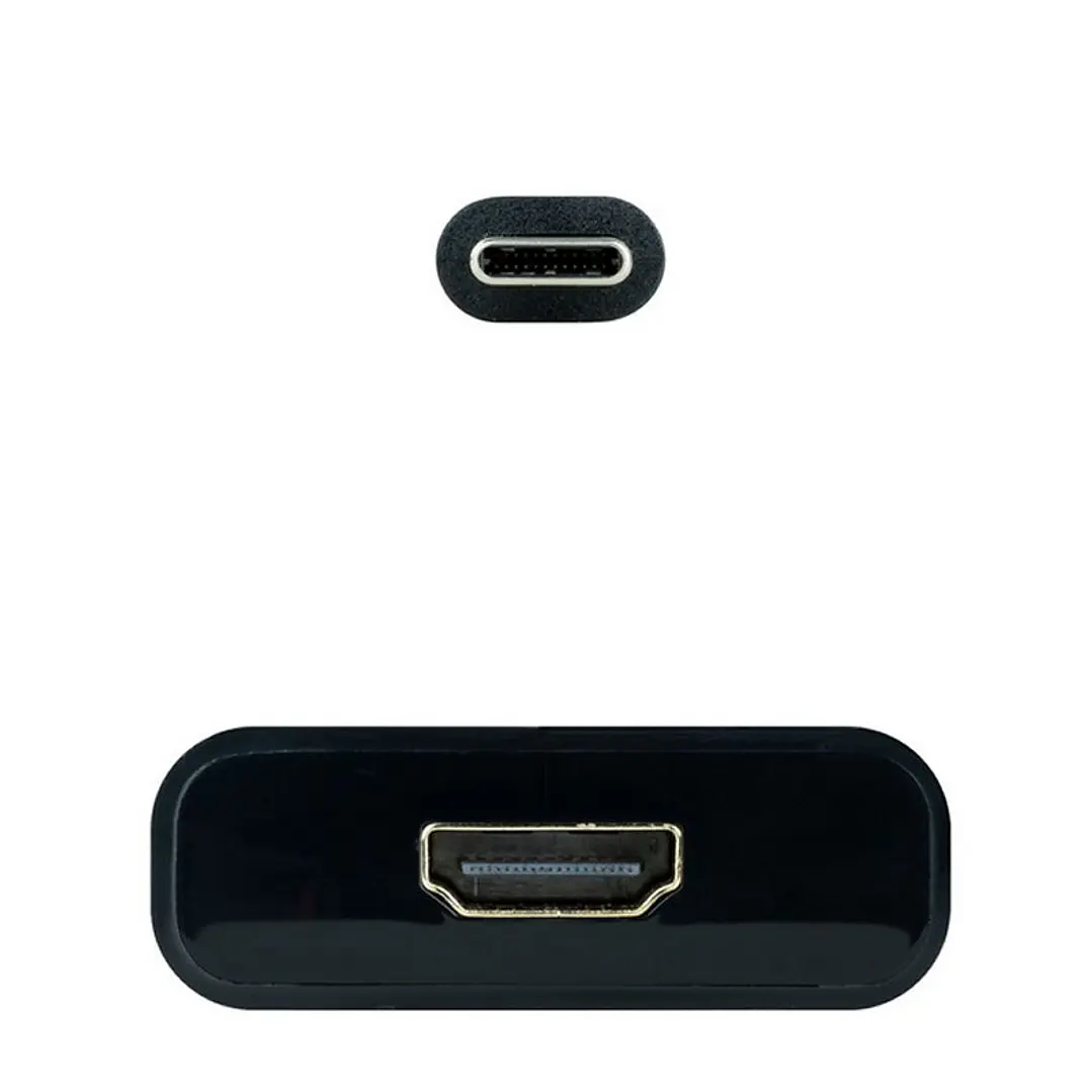 Nanocable Conversor USB-C/M a HDMI/H Negro 15cm 2
