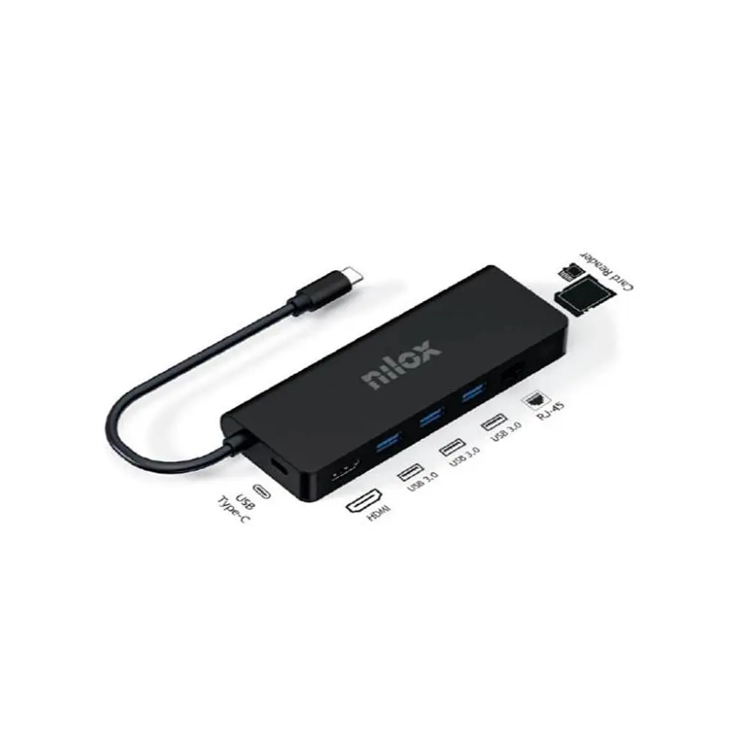 Nilox Docking Station UsbC 8 EN 1 Dual 4K 1000Mbps 2