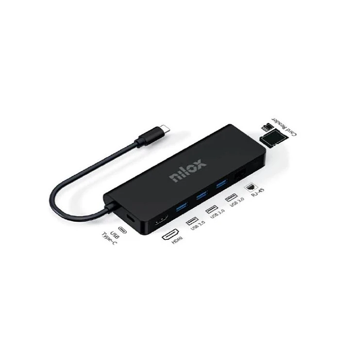 Nilox Docking Station UsbC 8 EN 1 Dual 4K 1000Mbps 2