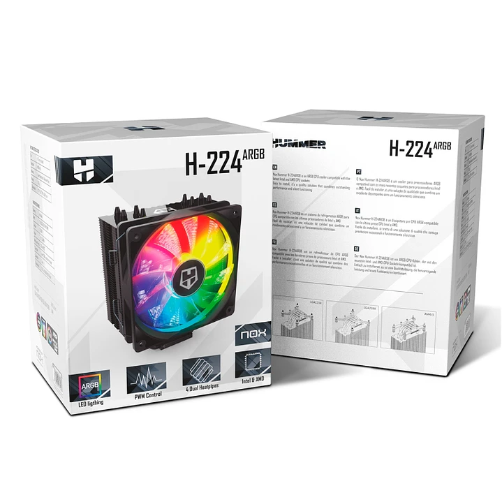 Nox Refrigeración CPU Hummer H-224  ARGB 4
