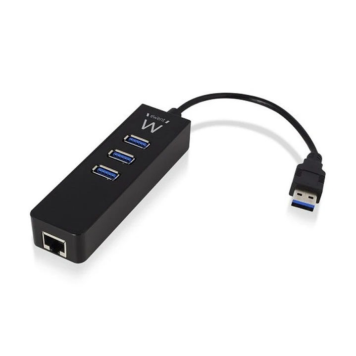 EWENT EW1140 Hub 3 puertos 3.1+ 1Gbps 1