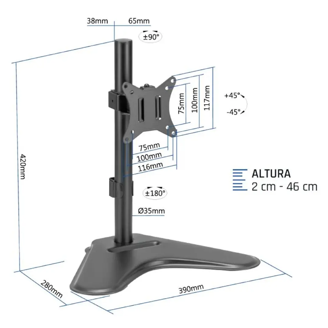 iggual SSM01 Soporte sobremesa 1 monitor 13