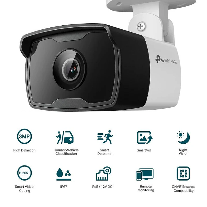 VIGI Cámara IP Bullet C330I 3MP Plástico IR 2.8mm 2