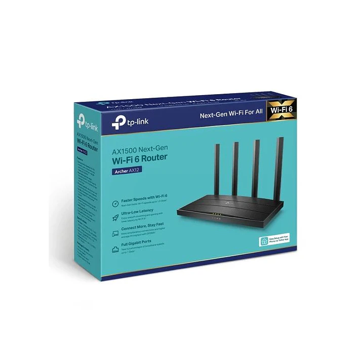 TP-Link Archer AX12 Router WiFi6 AX1500 1xGb WAN 4